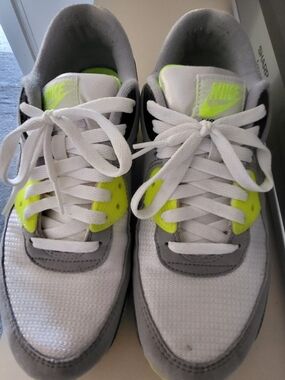 Nike White & Neon Yellow Gray Sneakers